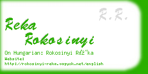 reka rokosinyi business card